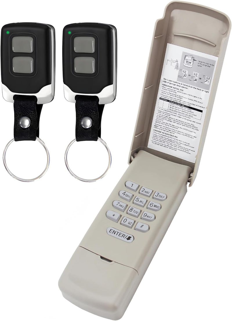 Acvoce Garage Door Opener Keypad and Remote for Liftmaster Chamberlain Craftsman Openers with Yellow Purple Green Red Orange Learn Button, Replaces 877MAX 893MAX G940EV-P2 373LM 973LM 893LM 81LM - Image 1